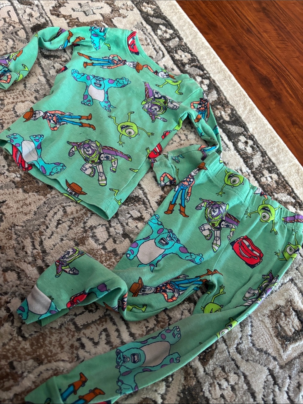 Disney Kids Green Toy Story Pajama Set